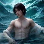 技术测评员赵磊头像，男性，戴耳机，科技感背景